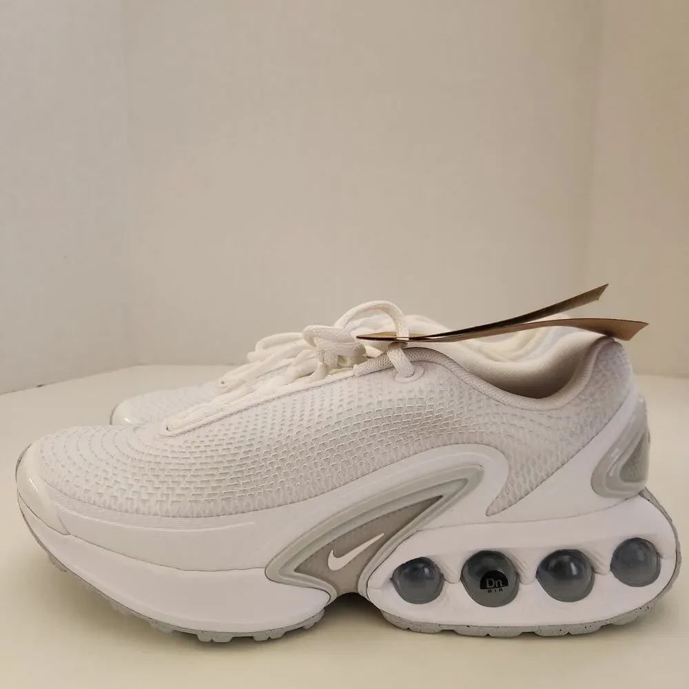 Nike Air Max Dn Shoes (FJ3145-102, White/White/Metallic Silver/White) Size 9.5 - Picture 4 of 10
